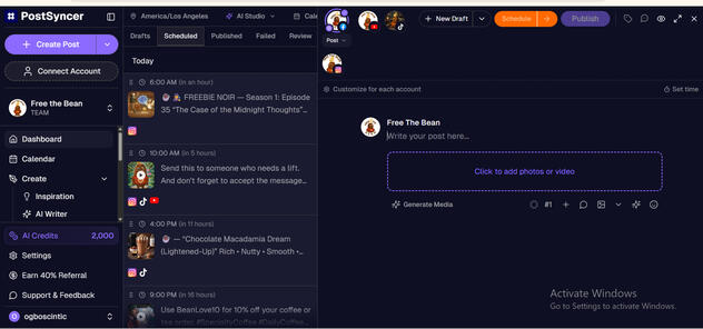 Scheduling Posts on PostSyncer